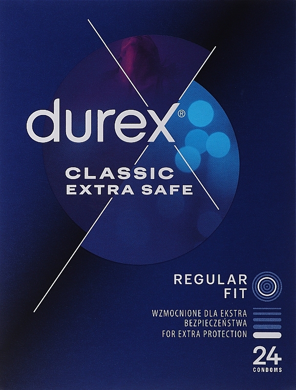 Prezerwatywy z większą ilością żelu nawilżającego, 24 szt. - Durex Extra Safe — Zdjęcie N1