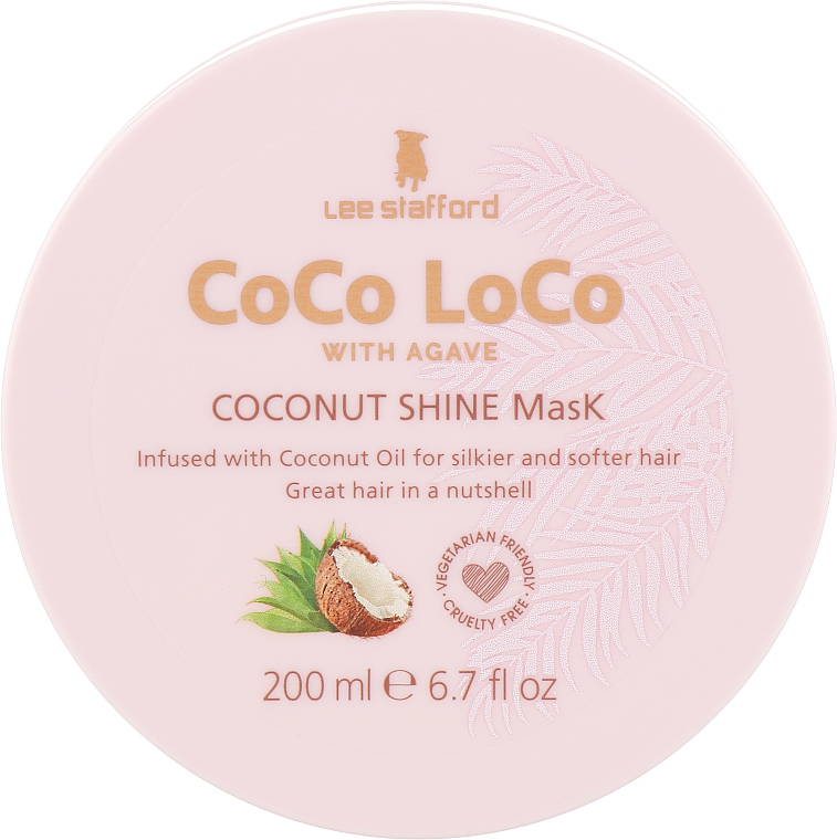Nawilżająca olejkowa maska do włosów - Lee Stafford Coco Loco With Agave Coconut Shine Mask — Zdjęcie N1