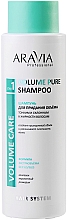 Kup Szampon zwiększający objętość włosów cienkich i przetłuszczających się - Aravia Professional Hair System Volume Pure Shampoo