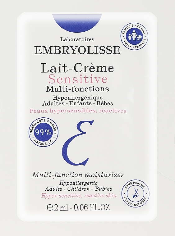 Kremowy koncentrat mleczka do skóry wrażliwej - Embryolisse Laboratories Lait-Creme Sensitive Concentrada (próbka) — Zdjęcie N1