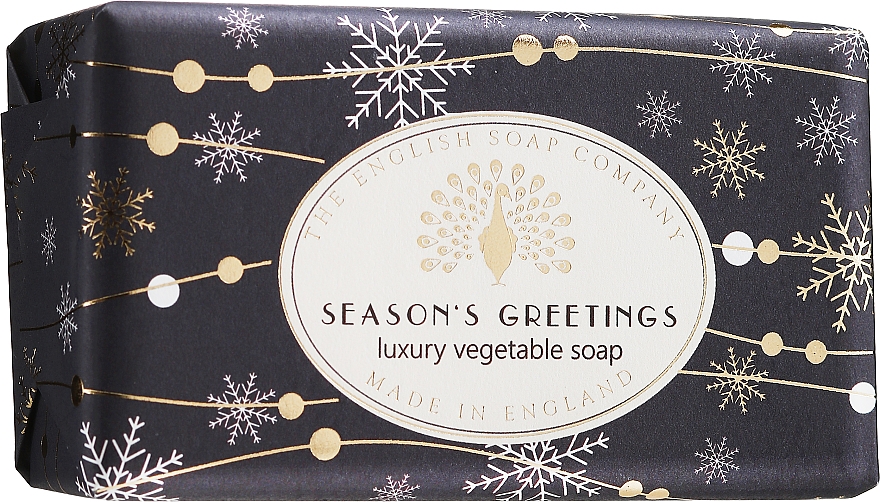 Świąteczne mydło w kostce Pomarańcze z cynamonem - The English Soap Company Season’s Greetings Christmas Soap — Zdjęcie N1