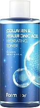 Nawilżający toner do twarzy z kwasem hialuronowym i kolagenem - Farm Stay Collagen & Hyaluronic Acid Hydrating Toner — Zdjęcie N1