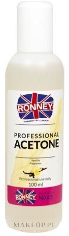 Acetonowy zmywacz do paznokci Wanilia - Ronney Professional Acetone Vanilia — Zdjęcie 100 ml