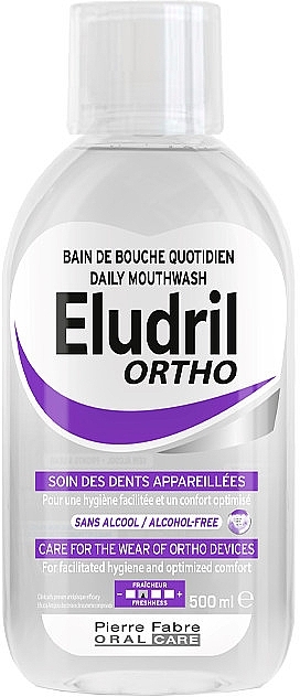 Płyn do płukania jamy ustnej do codziennej pielęgnacji - Elgydium Eludril Ortho Mouthwash — Zdjęcie N1