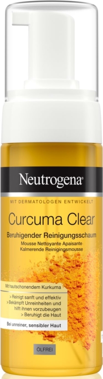 Pianka do mycia twarzy z ekstraktem z kurkumy - Neutrogena Curcuma Clear Mousse Clenser — Zdjęcie N1