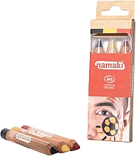 Kup PRZECENA! Zestaw ołówków do malowania twarzy, czarny, żółty, czerwony - Namaki Supporter Kit (f/paint/3x2,1g) *