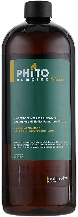 Szampon równoważący - Dott. Solari Phito Complex Balancing Shampoo — Zdjęcie N3
