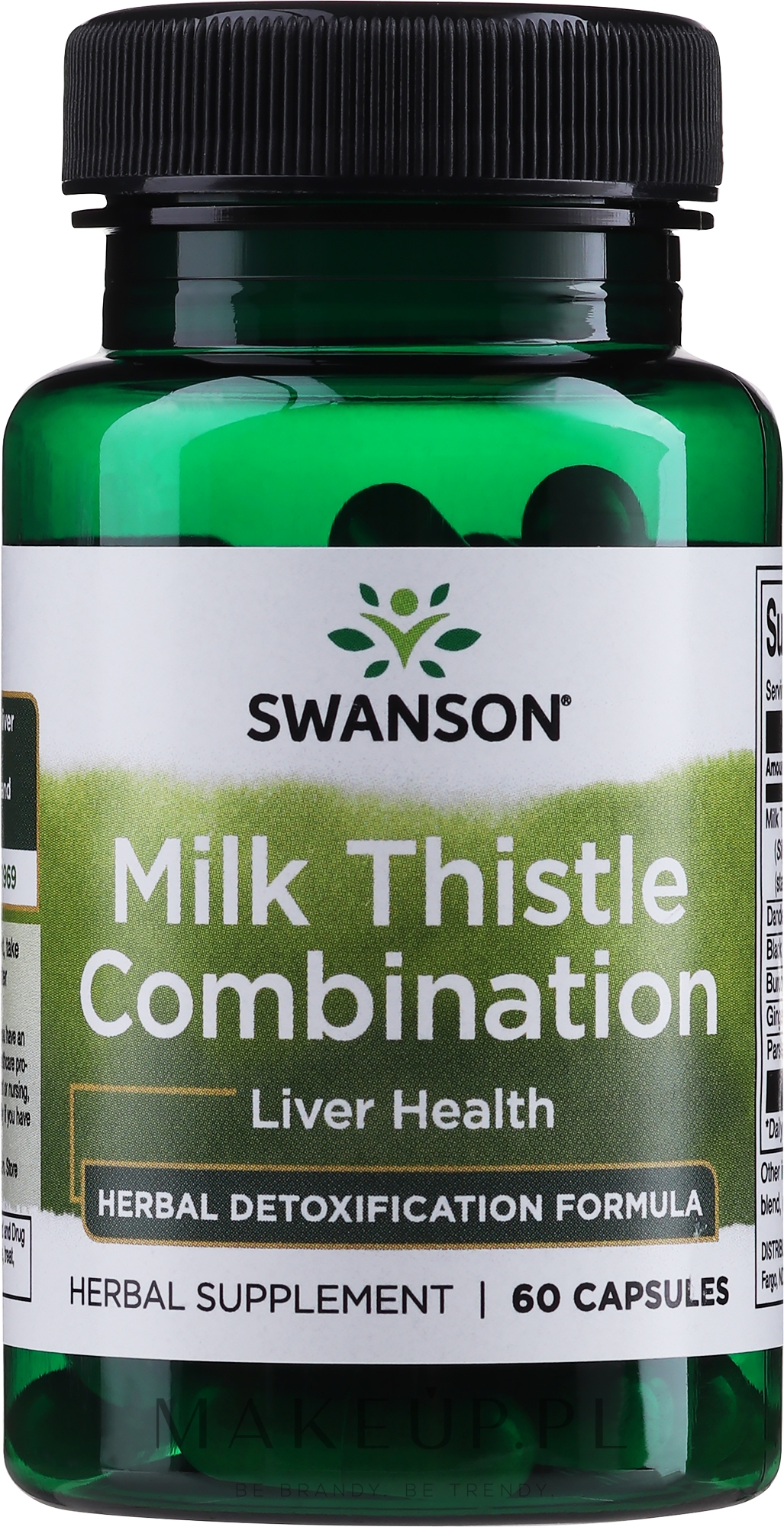 Suplement diety Ostropest plamisty, 60 szt - Swanson Milk Thistle Combination — Zdjęcie 60 szt.