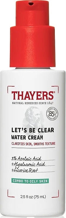 Nawilżający krem do twarzy - Thayers Let’s Be Clear Water Cream — Zdjęcie N1