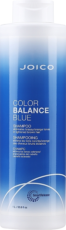 PRZECENA! Szampon do włosów w odcieniach jasnego brązu - Joico Color Balance Blue Shampoo * — Zdjęcie N3