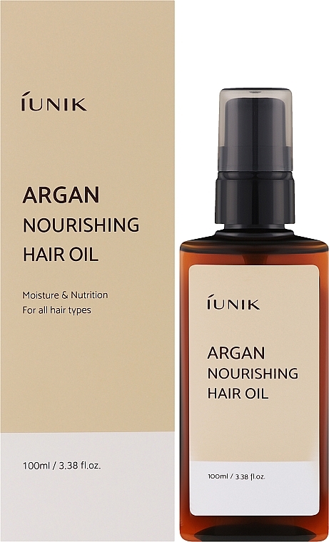 Odżywczy olejek arganowy do włosów - IUNIK Argan Nourishing Hair Oil — Zdjęcie N2