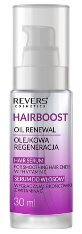 Serum wygładzające końcówki włosów z witaminą E - Revers Hairboost Hair Serum For Smoothing Hair Ends With Vitamin E  — Zdjęcie N1