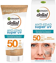 Krem przeciwsłoneczny do twarzy - Garnier Delial Anti Aging Super UV Facial Protective Cream Spf50 — Zdjęcie N1