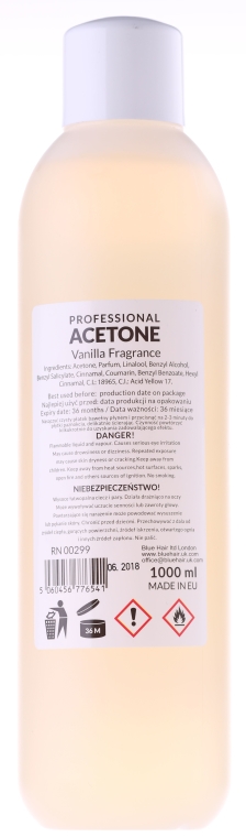 Acetonowy zmywacz do paznokci Wanilia - Ronney Professional Acetone Vanilia — Zdjęcie N2