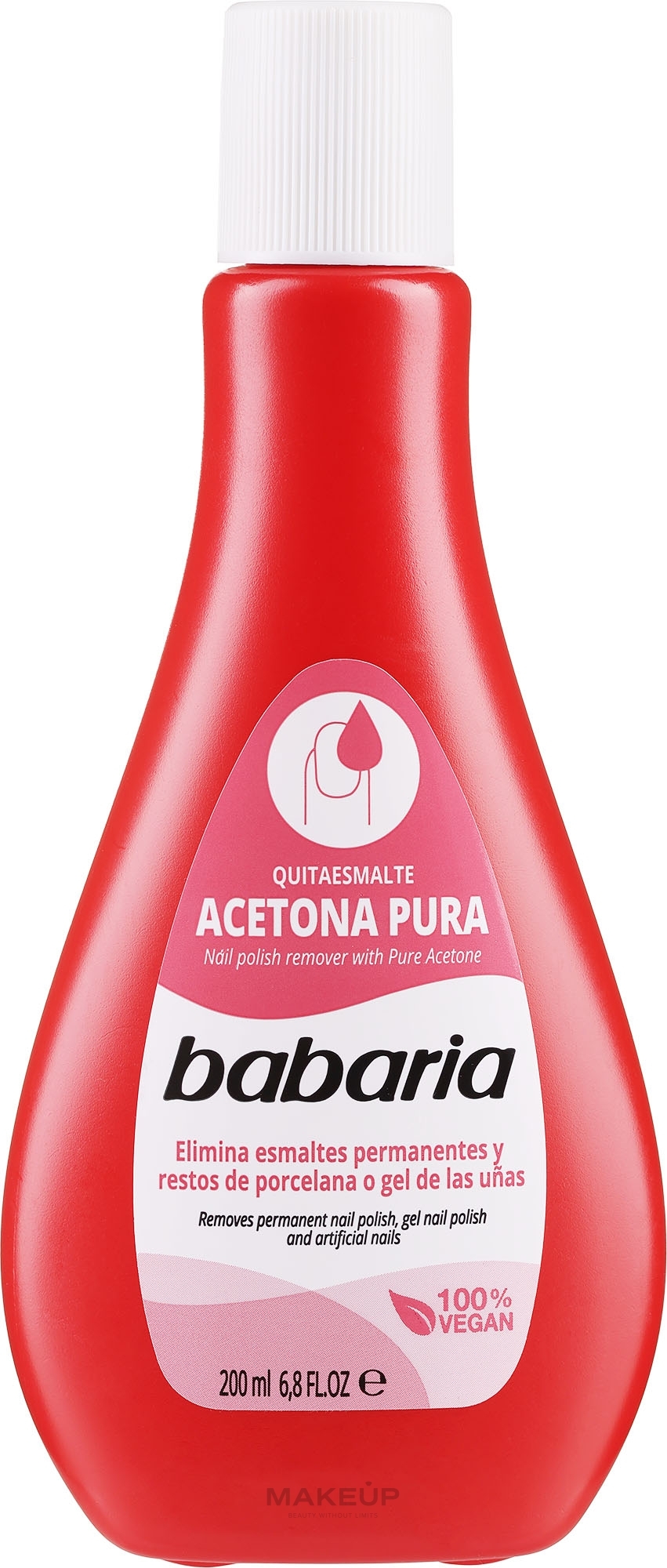 Zmywacz do paznokci - Babaria Pure Acetone — Zdjęcie 200 ml