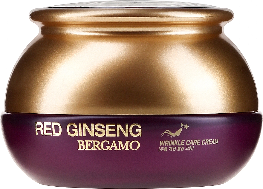 Przeciwzmarszczkowy krem do twarzy - Bergamo Red Ginseng Wrinkle Care Cream 