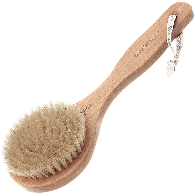 Szczotka do masażu ciała o średniej twardości z naturalnego włosia - Hydrea London Classic Shot Handled Body Brush — Zdjęcie N1