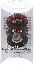 Spiralne gumki do włosów, 4 sztuki, wielokolorowe - Douglas Spiral Transparent Hair Ties — Zdjęcie N2