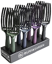 Kup Zestaw szczotek do włosów, 8 szt. - Olivia Garden Fingerbrush Midnight Desert Edition Display