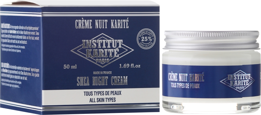 Krem do twarzy na noc z masłem shea - Institut Karité Shea Night Cream — Zdjęcie N1