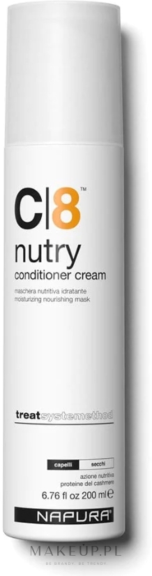 Odżywczy krem z proteinami kaszmiru do włosów suchych - Napura C8 Nutry Conditioner Cream — Zdjęcie 200 ml