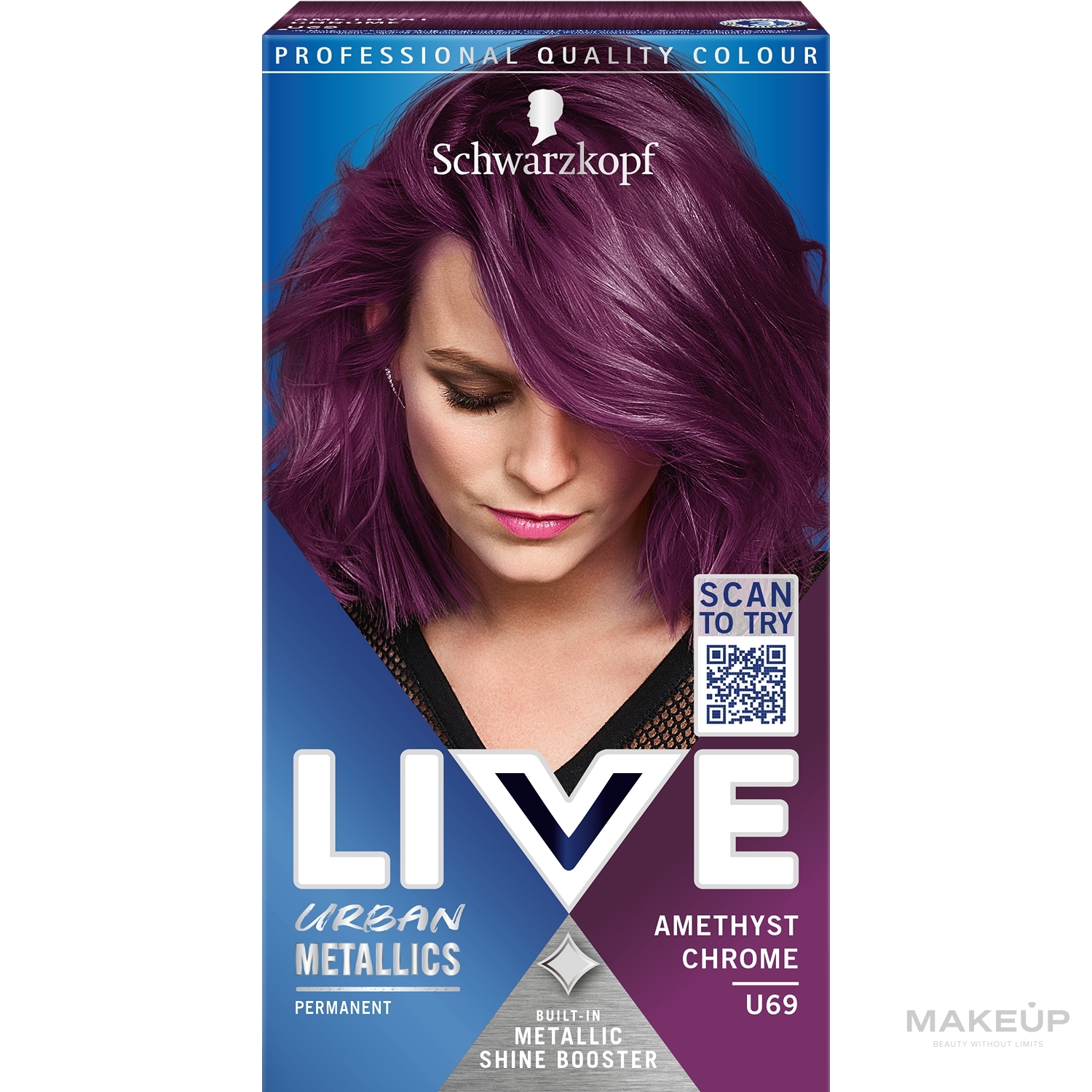 PRZECENA! Farba do włosów - Live Urban Metallics Intense Colour * — Zdjęcie U69 - Amethyst Chrome