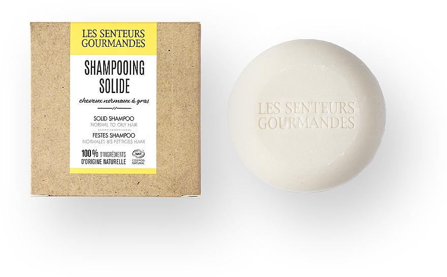 Szampon w kostce do włosów przetłuszczających się - Les Senteurs Gourmandes Solid Shampoo Normal To Oily Hair — Zdjęcie N1