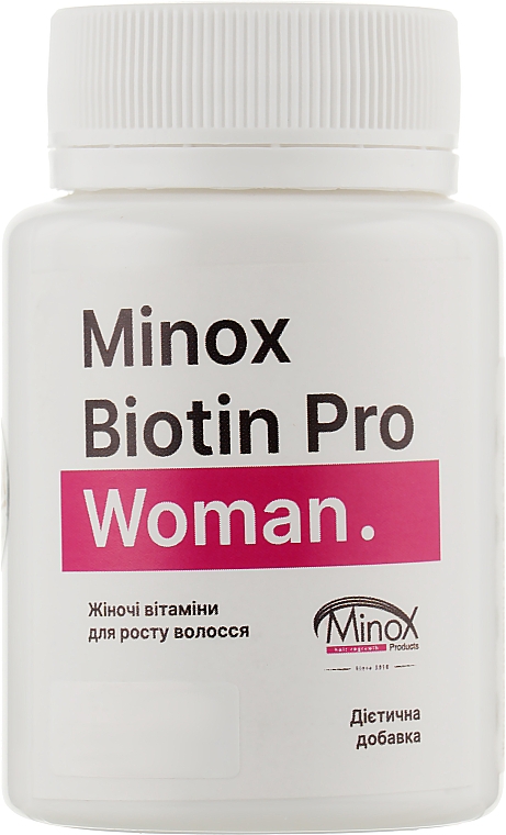 Witaminy dla kobiet na porost włosów - MinoX Biotin Pro Woman — Zdjęcie N1