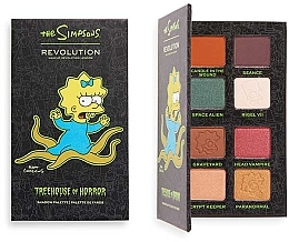 Paleta cieni do powiek - Makeup Revolution The Simpsons Treehouse of Horror Mini Eyeshadow Palette Alien Maggie — Zdjęcie N1