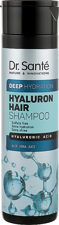 PRZECENA! Głęboko nawilżający szampon do włosów - Dr Santé Hyaluron Hair Deep Hydration Shampoo * — Zdjęcie N1