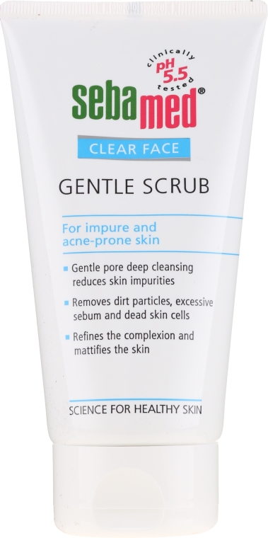 Delikatny peeling do twarzy - Sebamed Clear Face Gentle Scrub — Zdjęcie N2