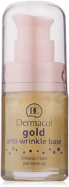 Odmładzająca baza pod makijaż Aktywne złoto - Dermacol Base Gold Anti-Wrinkle