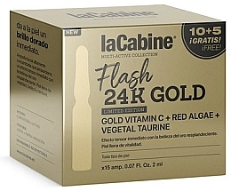 Ampułki ujędrniające do twarzy - La Cabine Flash 24 K Gold Ampoules — Zdjęcie N3