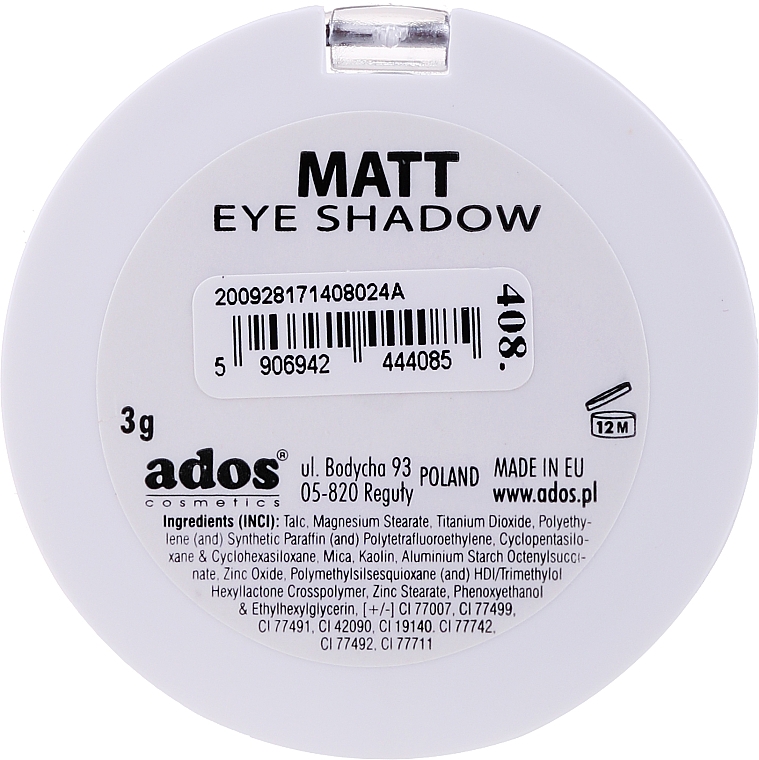 Matowy cień do powiek - Ados Matt Effect Eye Shadow — Zdjęcie N12