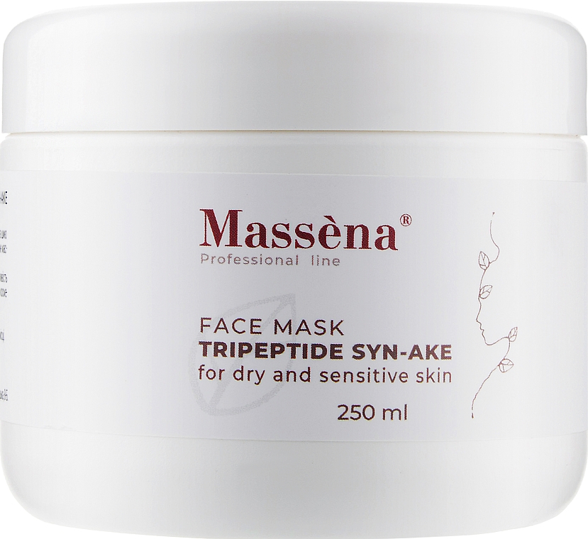 Maseczka do twarzy z tripeptydem do cery suchej i wrażliwej - Massena Face Mask Steam Tripeptide Syn-Ake For Dry And Sensitive Skin — Zdjęcie N1