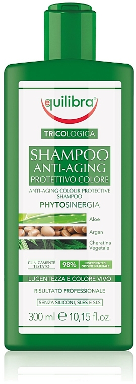 Odżywczy szampon do włosów farbowanych - Equilibra Tricologica Anti-Aging Color Protective Shampoo