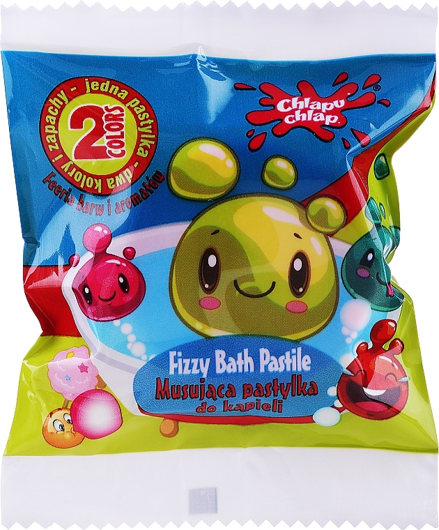 Musująca tabletka do kąpieli o zapachu gumy balonowej i waty cukrowej - Chlapu Chlap Fizzy Bath Pastile — Zdjęcie N1