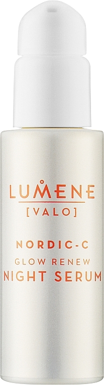 Rozświetlające serum do twarzy na noc - Lumene Valo Nordic-C Glow Renew Night Serum — Zdjęcie N1