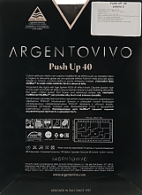 Rajstopy Push Up 40, 40 DEN, platynowe - Argentovivo — Zdjęcie N2