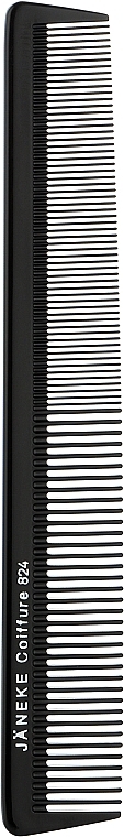 Grzebień do włosów, czarny - Janeke Polycarbonate Cutting Comb 824 — Zdjęcie N1
