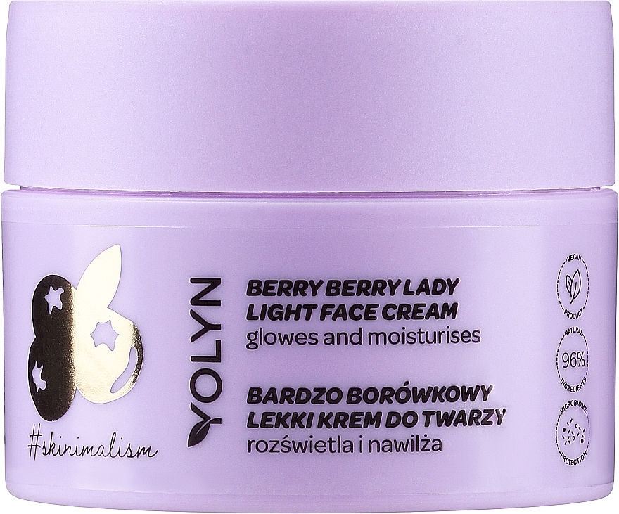 Rozjaśniający krem do twarzy z jagodami - Yolyn Berry Berry Lady Light Face Cream — Zdjęcie N1