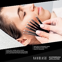 Bezwłókienkowe aplikatory do rzęs, 2,5 mm, 100 szt. - Nanolash Microbrush Applicators  — Zdjęcie N2