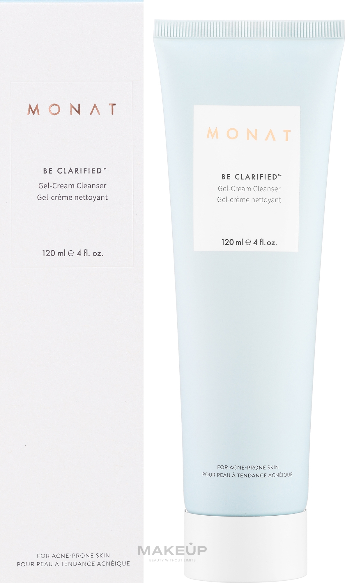 Oczyszczający krem-żel do twarzy - Monat Be Clarified Acne Gel-Cream Cleanser — Zdjęcie 120 ml