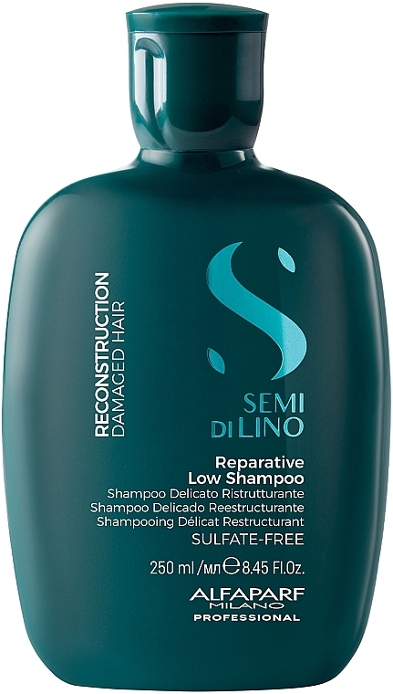Naprawczy szampon do włosów zniszczonych - Alfaparf Semi Di Lino Reconstruction Reparative Low Shampoo — Zdjęcie N1