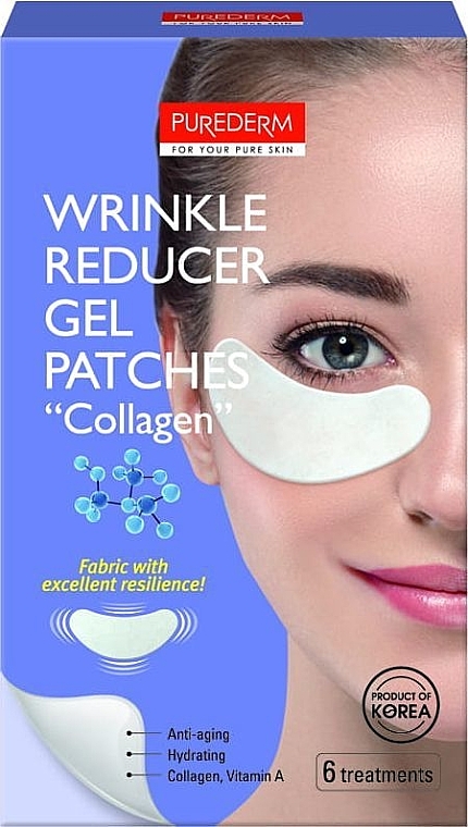 Żelowe płatki przeciwzmarszczkowe pod oczy - Purederm Wrinkle Reducer Gel Patches — Zdjęcie N1