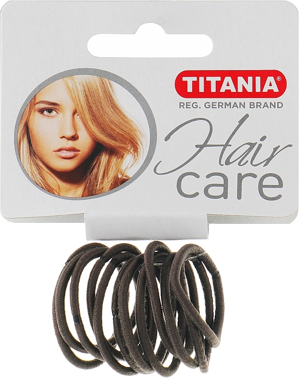 Gumki do włosów, 2 mm, 12 szt., szare - Titania — Zdjęcie N1