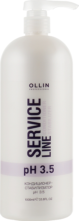 Nabłyszczająca odżywka do włosów, pH 3,5 - Ollin Professional Service Line Conditioner-Stabilizer  — Zdjęcie N5