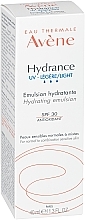 Lekka nawilżająca emulsja do twarzy SPF 30 - Avène Eau Thermale Hydrance Light Hydrating Emulsion — Zdjęcie N3