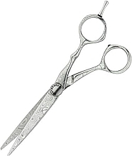 PRZECENA! Nożyczki fryzjerskie proste, 9012 - Tondeo Mythos Damask Offset 6" Hair Styling Scissors * — Zdjęcie N2