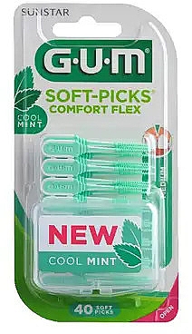 Miętowe szczoteczki międzyzębowe - GUM Soft-Picks Medium Comfort Flex Mint — Zdjęcie N1